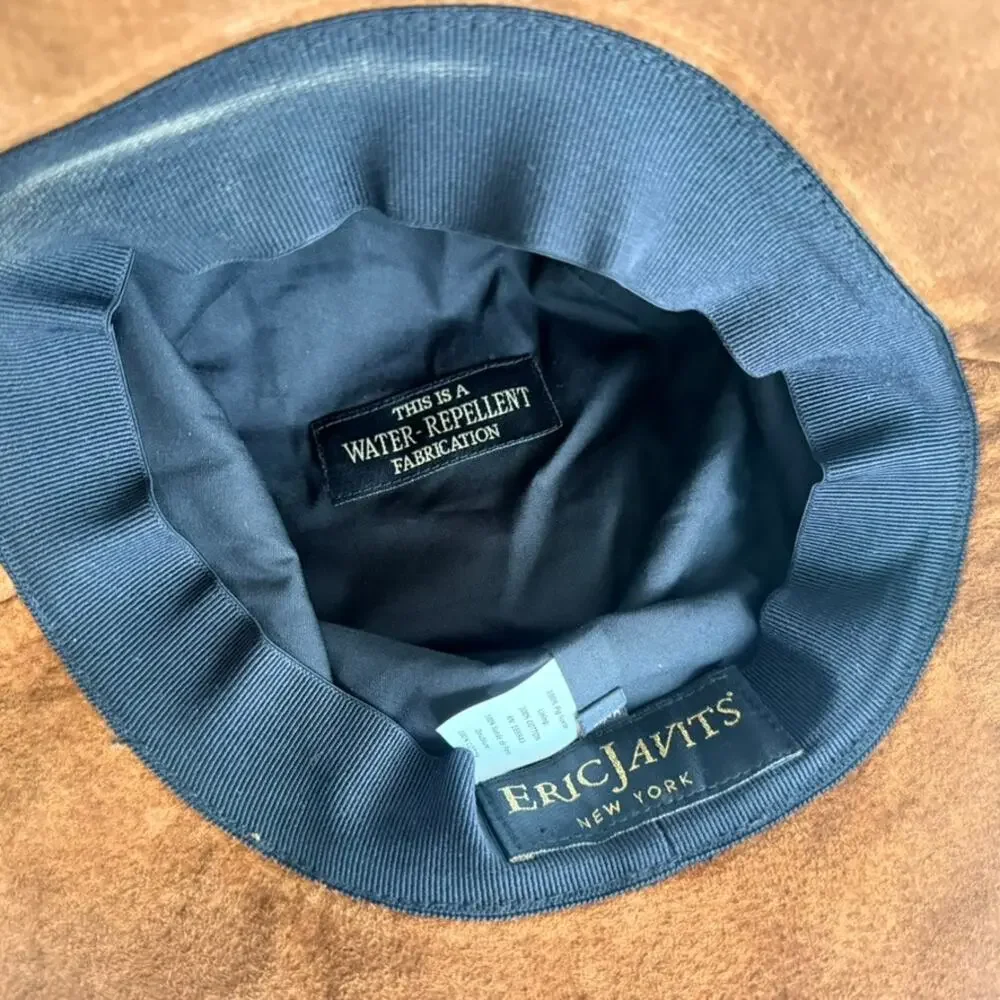 Eric Javits Anette Tabac Hat Brown Calf Suede Packable Floppy Water Repell UPF - Picture 7 of 8